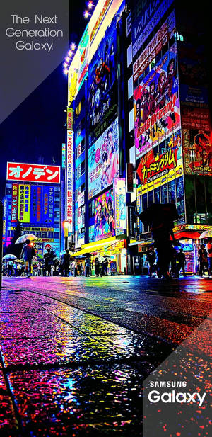 Biển hiệu đường phố Tokyo Samsung Galaxy — Samsung galaxy s22 Hình nền