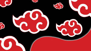Biểu tượng Akatsuki với những đám mây đỏ cách điệu — Anime máy tính Hình nền