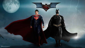 Hình nền biểu tượng Batman và Superman