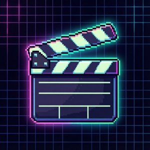 Hình nền chủ đề game với clapperboard nghệ thuật pixel cổ điển. — Tecno Phantom Hình nền