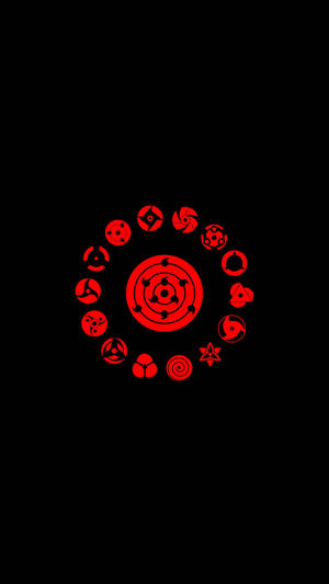 Hình nền biểu tượng Naruto đen đỏ — Naruto Aesthetic Hình nền