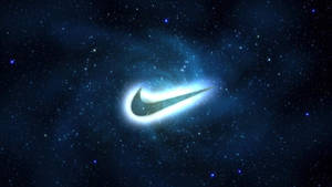 Biểu tượng Nike nổi bật giữa không gian