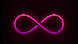 Biểu tượng vô cực màu hồng — Neon hồng aesthetic Hình nền