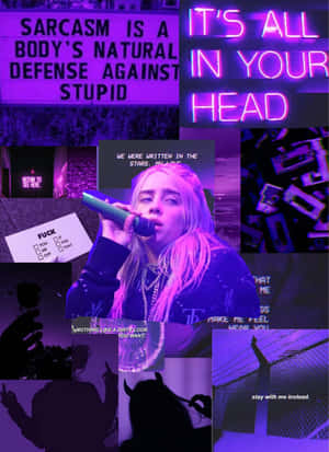 Billie Eilish Tím — OnePlus Pad Go 2 Hình nền