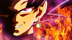 Black Goku trong ngọn lửa rực cháy — Hắc Goku Hình nền