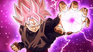 Black Goku với hiệu ứng tia chớp hồng — Hắc Goku Hình nền