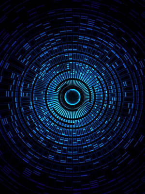 Blue Circular Abstract IPad Mini — iPad Mini Hình nền