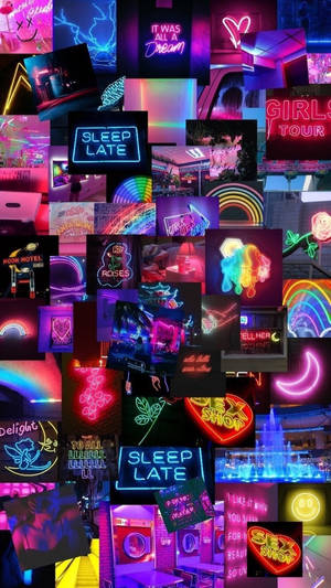Bộ sưu tập biển hiệu neon ảo giác — Ảo giác nghệ thuật Hình nền