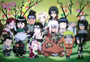 Hình nền Bộ Sưu Tập Nhân Vật Naruto Mini Trên Nền Anime — Naruto Aesthetic Hình nền