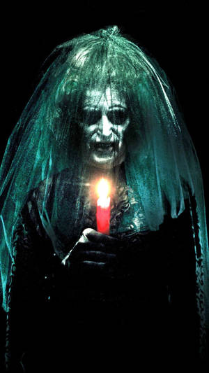 Hình nền iPhone Halloween bóng ma mạng xanh — Halloween iPhone Hình nền