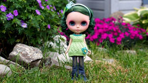 Hình nền Bratz tóc xanh phong cách — Neon xanh thẩm mỹ Hình nền