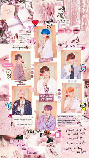 BTS Aesthetic Các Thành Viên Với Hoa Hồng — Bts aesthetic Hình nền