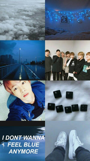 BTS Jin phong cách xanh thẩm mỹ — Bts aesthetic Hình nền