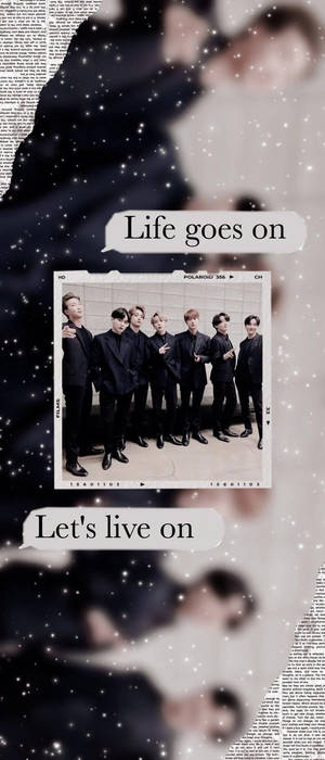BTS Life Goes On Bong Bóng Hội Thoại — Galaxy Z Flip Hình nền