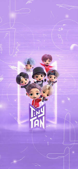 Hình nền BTS Tinytan chân dung tím pastel — iPhone 11 Pro Hình nền