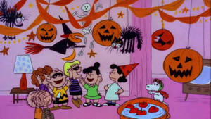 Bữa Tiệc Halloween Peanuts Dễ Thương — Dễ thương phong cách halloween Hình nền