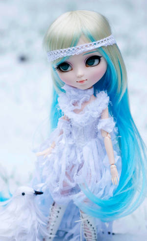 Búp Bê Barbie Dễ Thương Tóc Xanh — Xiaomi Pad Mini Hình nền