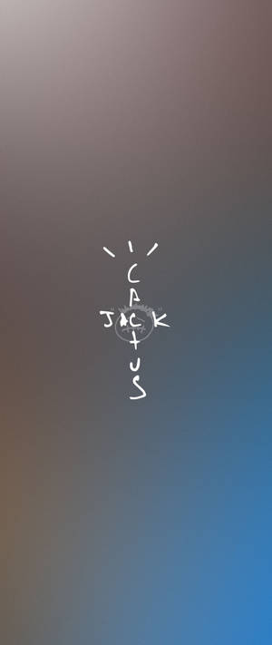 Cactus Jack Travis Scott Text Logo Blue And Gray — Galaxy Z Flip Hình nền