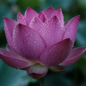 Cận cảnh hoa sen với những giọt sương mai, sắc tím và hồng rực rỡ. — Hoa sen Hình nền