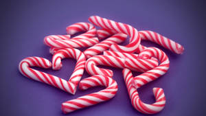 Hình nền Candy Cane In Purple Background — Studio Display Hình nền