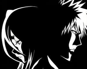 Cảnh Anime Đen Trắng