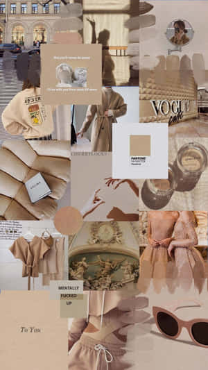 Caption: Ôm trọn vẻ đẹp vượt thời gian của màu Be — Beige nâu thẩm mỹ GIF Hình nền