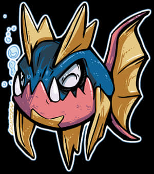 Carvanha và Bubbles — Pokemon Hình nền