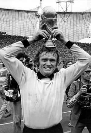 Cầu thủ bóng đá chuyên nghiệp Sepp Maier Cúp vô địch FIFA World Cup 1974 — Bóng đá Hình nền