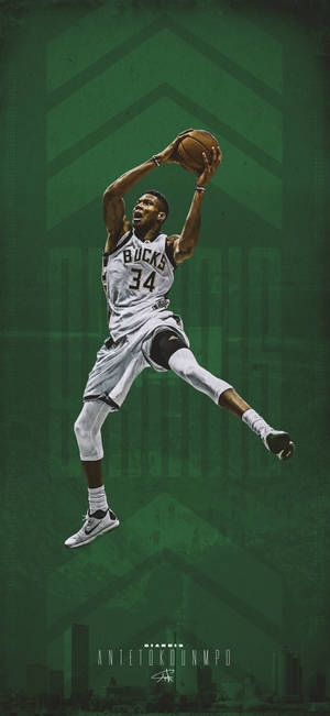Hình nền cầu thủ số 34 của Milwaukee Bucks — iPhone 16 Pro Max Hình nền
