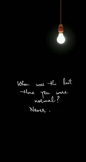 Hình nền câu trích dẫn thẩm mỹ Tumblr với bóng đèn