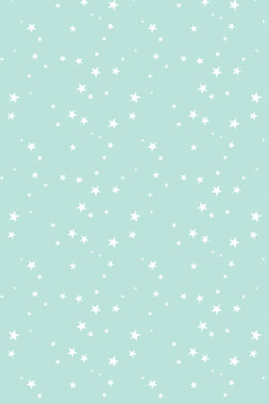 Chấm sao trắng nhỏ trên nền xanh pastel — Neon xanh thẩm mỹ Hình nền