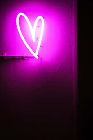 Trái tim neon — Neon tím Hình nền