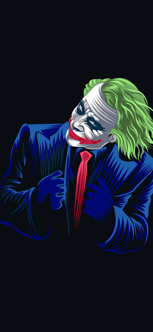 Hình nền chân dung Joker Ledger phát quang neon — iPhone 18 Hình nền