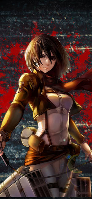 Chân dung Mikasa Attack On Titan iPhone — Galaxy S25 Ultra Hình nền