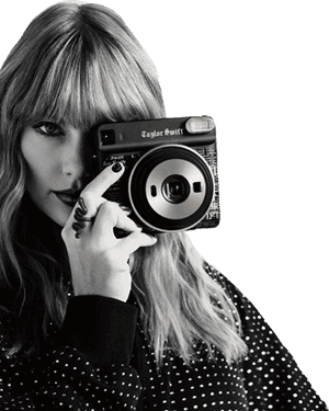 Máy ảnh Polaroid trong suốt Clipart Đen Trắng - Máy ảnh Fujifilm Taylor Swift, Tải xuống PNG HD