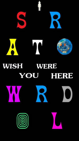 Hình nền chữ Astroworld ngầu với thiết kế màu sắc tuyệt vời. — Tiết kiệm pin Hình nền
