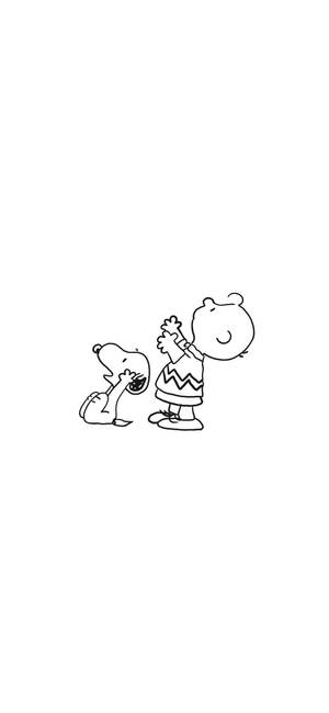 Hình nền phác thảo Charlie Brown Snoopy — iPhone 16e Hình nền