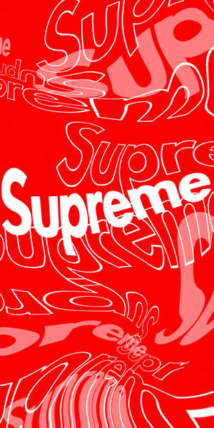 Logo Supreme chữ lượn sóng đỏ — 18:9 Hình nền