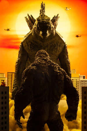 Chú thích: Cuộc đụng độ hoành tráng - Godzilla Đấu Kong — Huawei MatePad 11.5 (2025) Hình nền