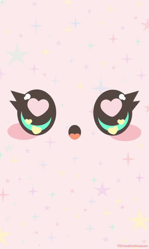 Hình nền thú hồng Kawaii.