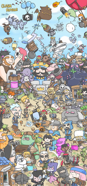 Clash Royale Doodle Cartoon — Samsung S23 Hình nền