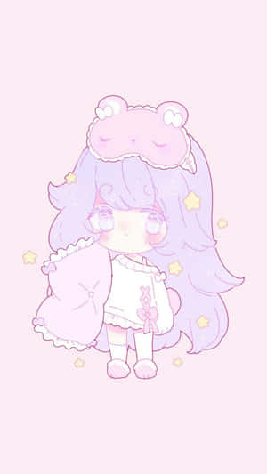 Anime Thẩm Mỹ Hồng Pastel — Dễ thương anime girl Hình nền