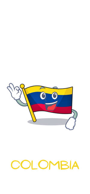 Hình nền cờ Colombia vẫy Emoji — iPhone 17 Pro Max Hình nền