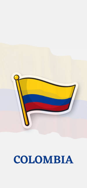 Hình nền cờ Colombia vector — iPhone 17 Pro Hình nền