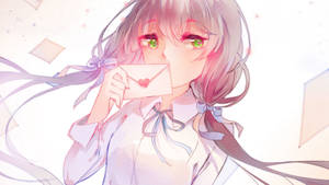Hình nền cô gái anime dễ thương mắt xanh — Ảnh đại diện anime dễ thương Hình nền
