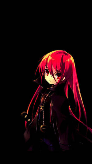 Cô gái anime đỏ đậm dễ thương — Anime đỏ Hình nền
