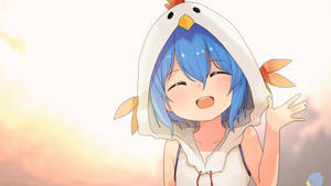 Hình nền cô gái anime gà mặc áo hoodie — Dễ thương anime girl Hình nền