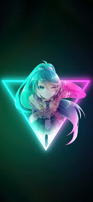 Hình Nền Màn Hình Khóa Anime Cô Gái Đèn Neon — Motorola Edge 60 Neo Hình nền
