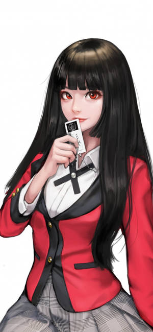 Hình nền cô gái anime Yumeko Jabami — iPhone 11 Pro Hình nền