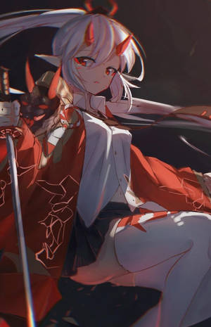 Cô gái quỷ buồn bã — Cool Demon Slayer Hình nền